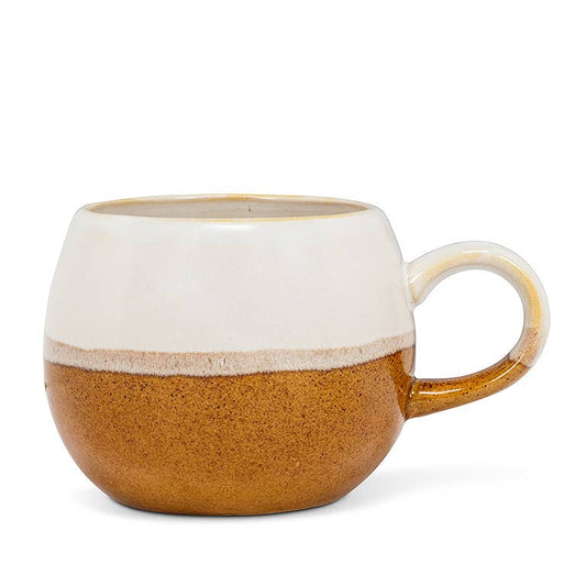 White Brown Ball Mug-(16oz)