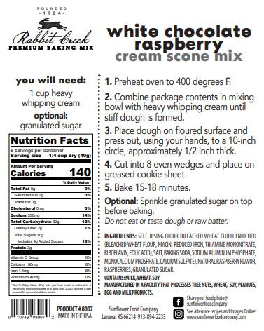 White Chocolate Raspberry Scone Mix