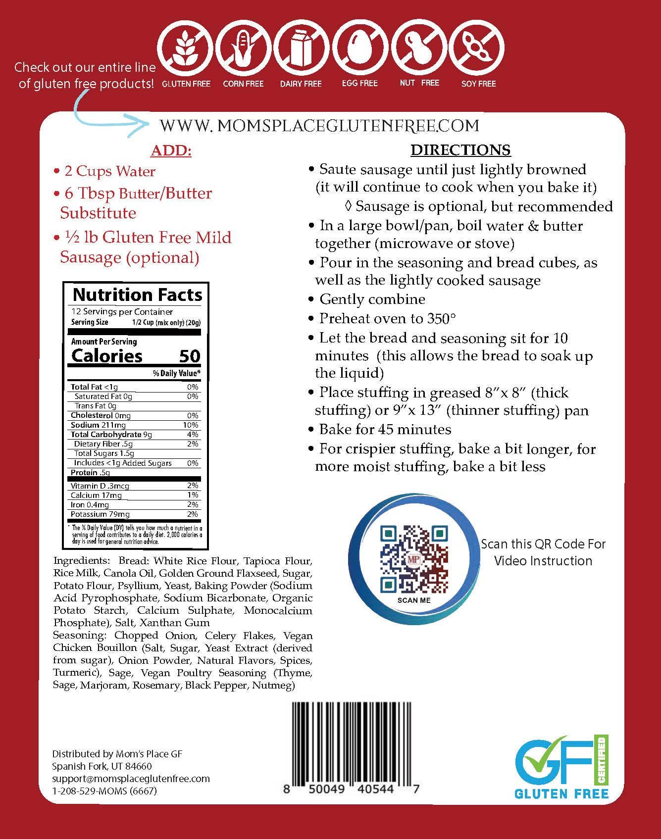 Gluten-Free Sensational Stuffing Mix