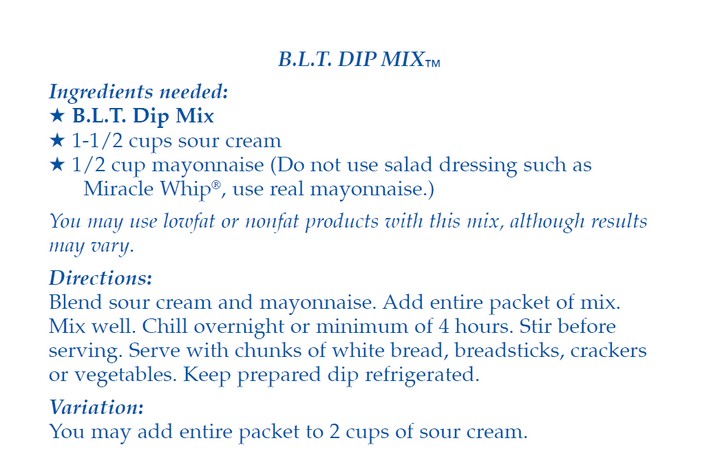 BLT Dip Mix
