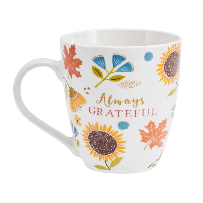 Pfaltzgraff 18Oz Mug Always Grateful Open Stock: Porcelain / English
