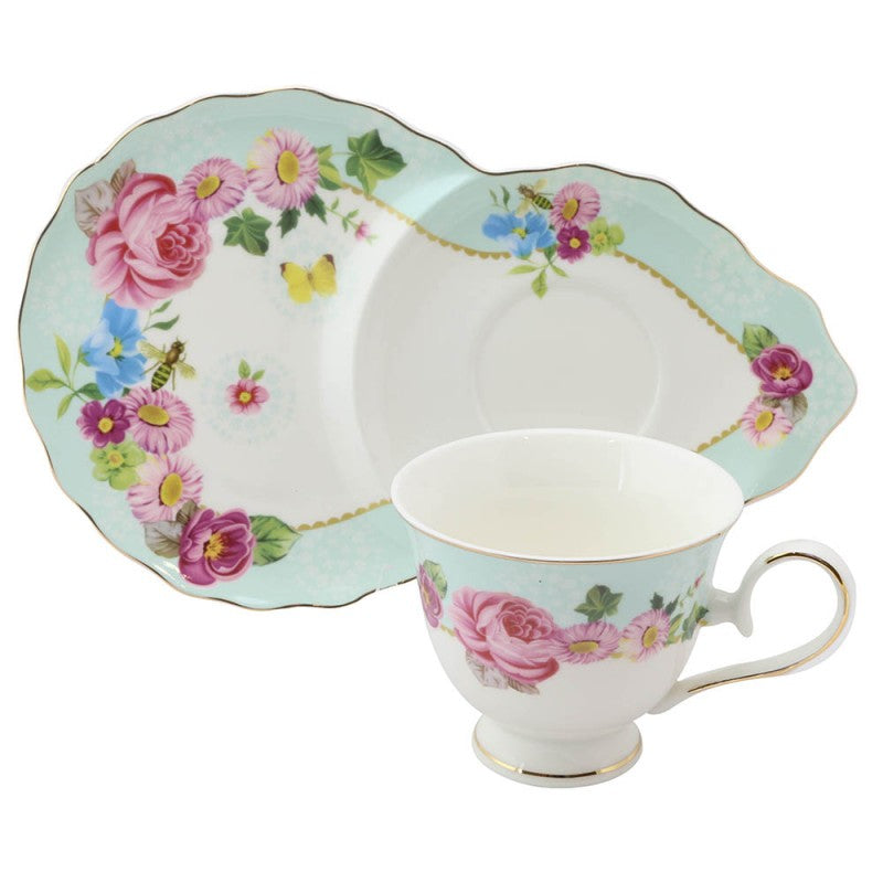 Spray Rose Blue Snack Set