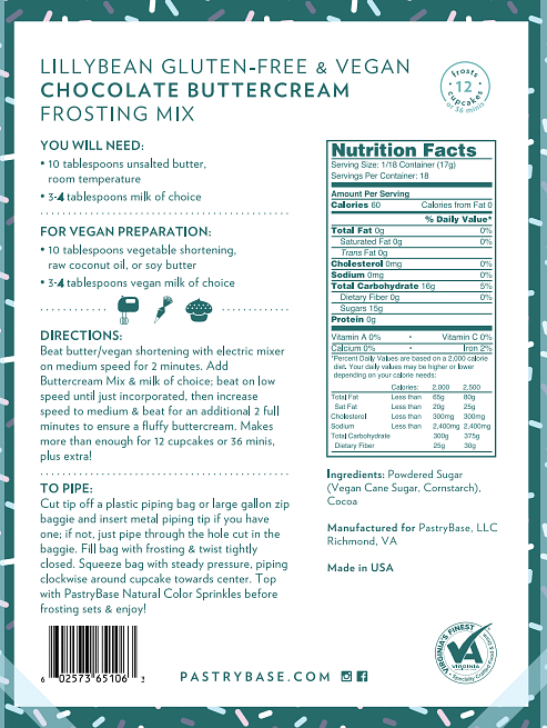Lilly Bean Gluten Free Vanilla Bean Cupcake Mix