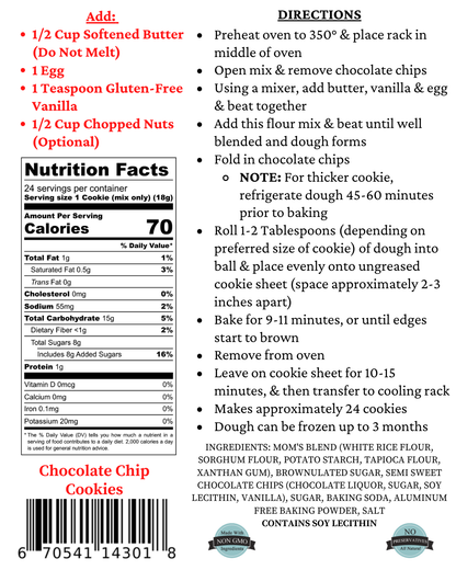 Gluten-Free Chocolate Chip Cookies Mix