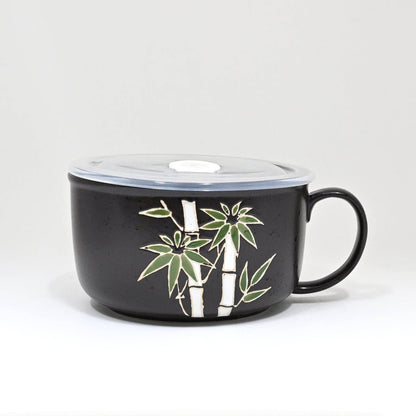 Bamboo Design 33oz Microwavable Bowl with Lid with Handle (4/16)