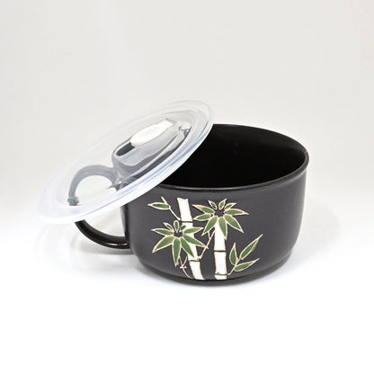 Bamboo Design 33oz Microwavable Bowl with Lid with Handle (4/16)