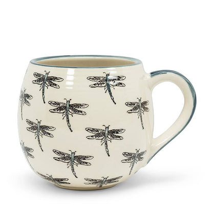 Allover Dragonfly Ball Mug-5"L