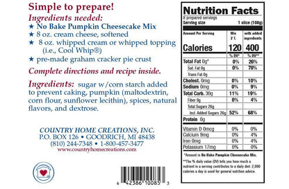 No Bake Pumpkin Cheesecake Mix