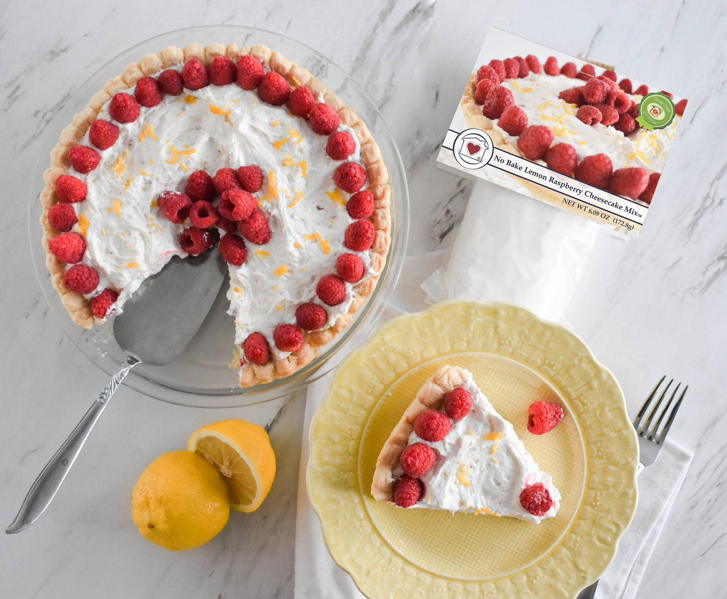 No-Bake Lemon Raspberry Cheesecake Mix