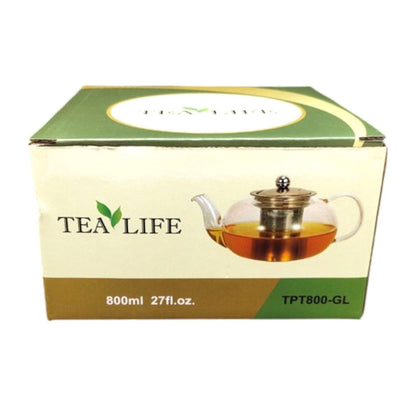 27oz 5.5"H Glass Tea Pot