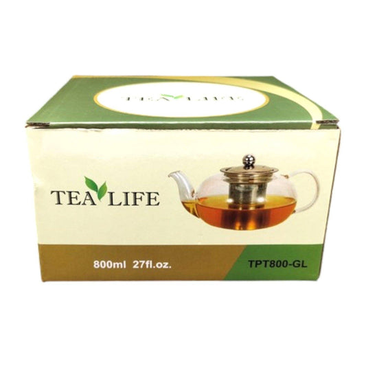 27oz 5.5"H Glass Tea Pot