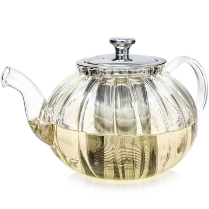 Teabloom Vienna Glass Teapot With Removable Infuser: 37 OZ