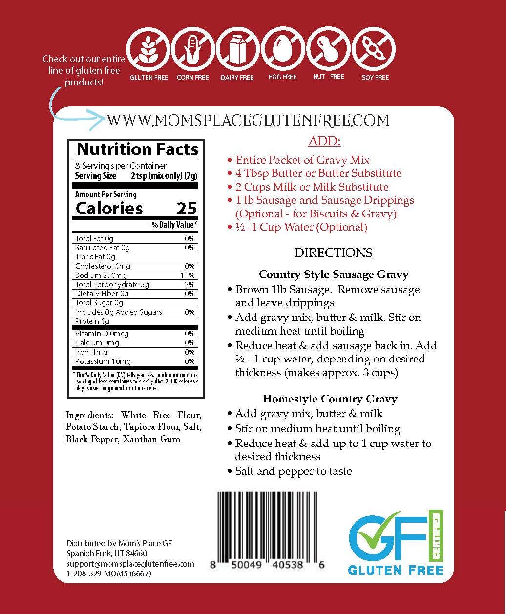 Gluten-Free Country Gravy Mix