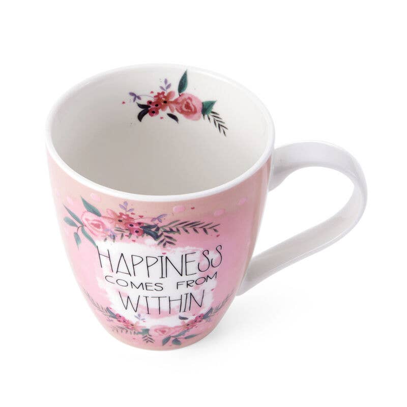 18Oz  Mug Happiness Comes Within  Open Stock: