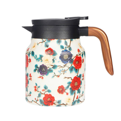 32oz Thermal Tea Kettle with Infuser Strainer Floral