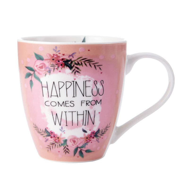 18Oz  Mug Happiness Comes Within  Open Stock: