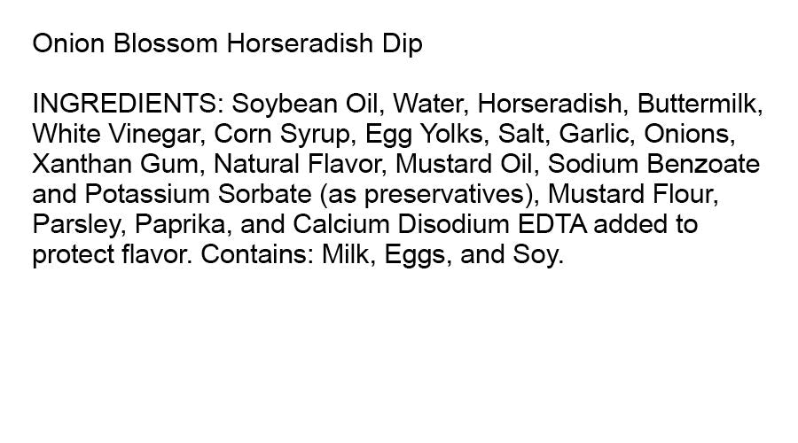 Onion Blossom Horseradish Dip Serendipity The Art of Tea and Fine Foods