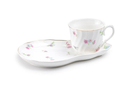 Petite Wildflowers 7oz Fine Porcelain Tea Snack Set