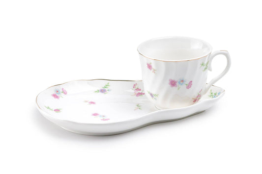 Petite Wildflowers 7oz Fine Porcelain Tea Snack Set