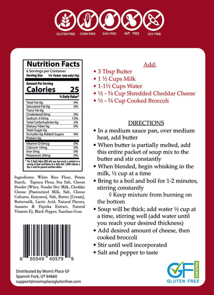 Gluten-Free Broccoli Cheese Soup Mix