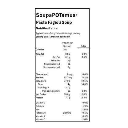 SoupaPOTamus Pasta Fagioli Shelf-Stable Dry Soup