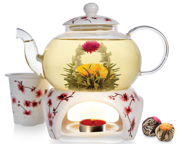 Teabloom Petite Cherry Blossom Flowering Tea Gift Set – Serendipity ...