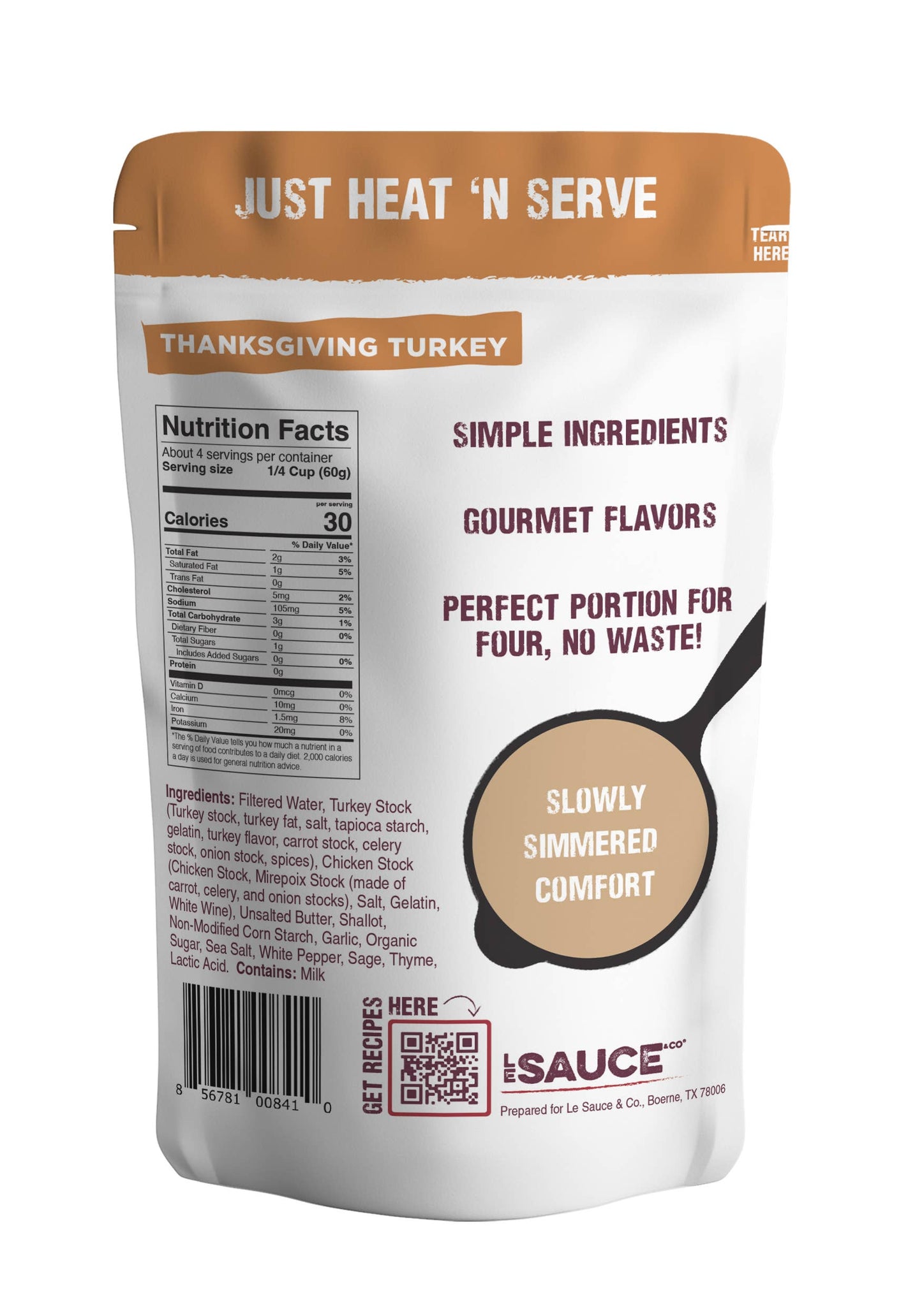 Le Sauce & Co. 4-Serving Thanksgiving Turkey Gourmet Gravy