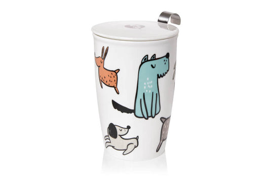 Porcelain Infuser Mug Dog Days
