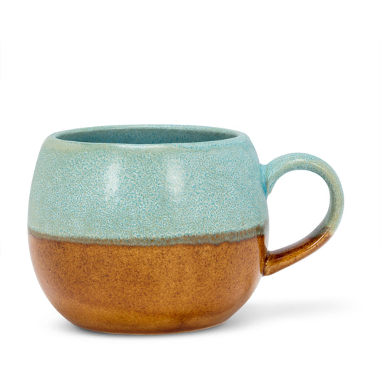 Blu/Brn Ball Mug-3.5"H(16oz)-2833