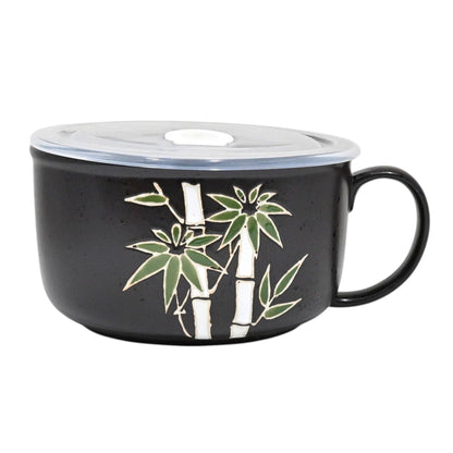 Bamboo Design 33oz Microwavable Bowl with Lid with Handle (4/16)