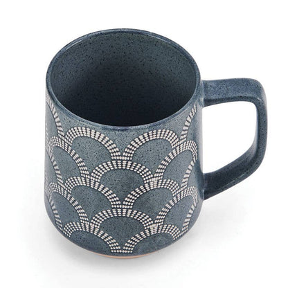 Pfaltzgraff 17Oz Mug Scalloped Blue Open Stock: Stoneware