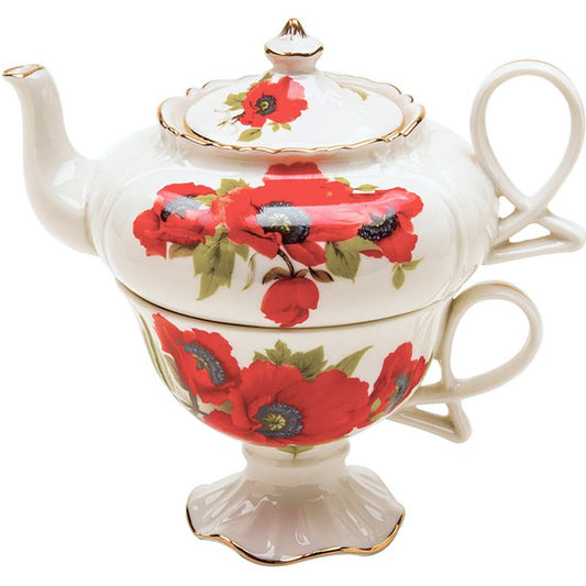 Poppy 3 Piece Tea For One