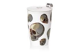Porcelain Infuser Mug Skulls