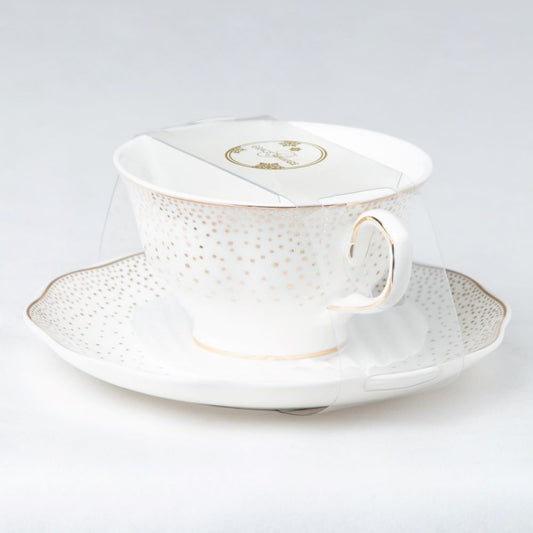 Spray Dots Teacup and Saucer