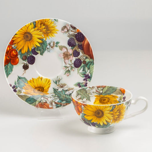 Sunflower and Berries Teacup